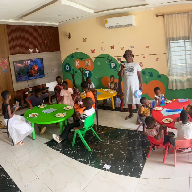Sample stock photo: colourful preschool classroom interior