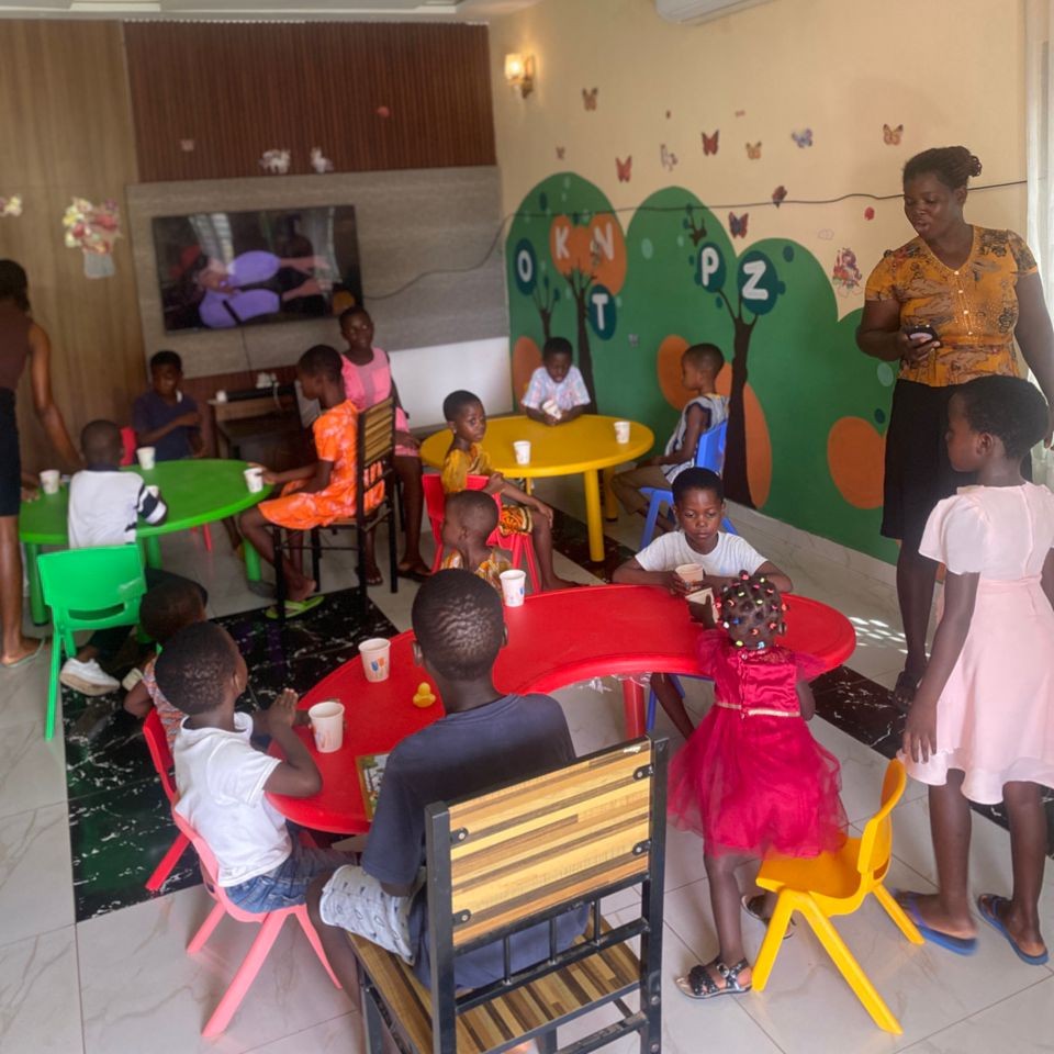 Sample: child reading with books